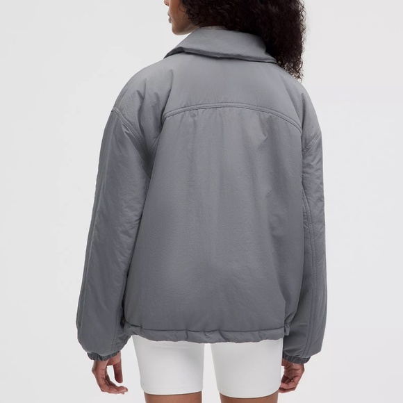 lululemon Insulated Oversized Collared Jacket Solar Grey XS - Picture 2 of 4